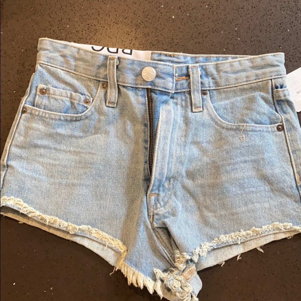 Jean shorts- cheeky high rise